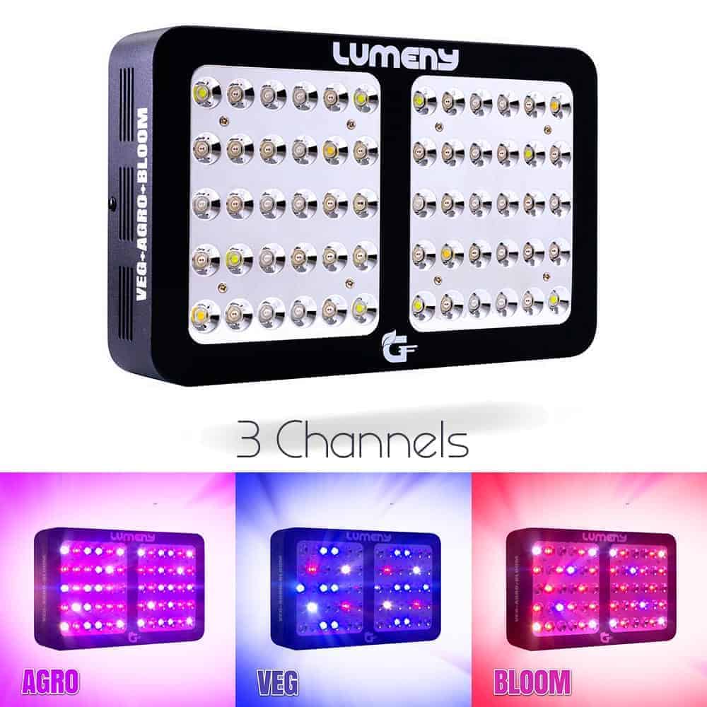 Lumeny 600 W 3 Canaux de Croissance avec Booster Floraison - Lampes LED  pour culture d'intérieur et kit complets